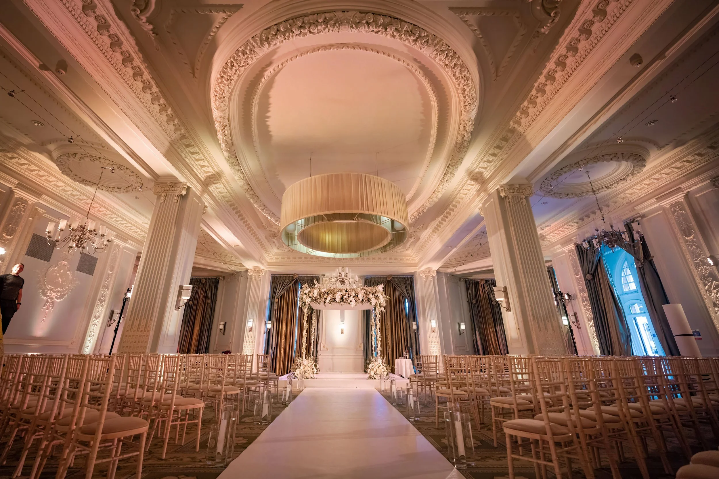 midland hotel manchester trafford room wedding ceremony set up