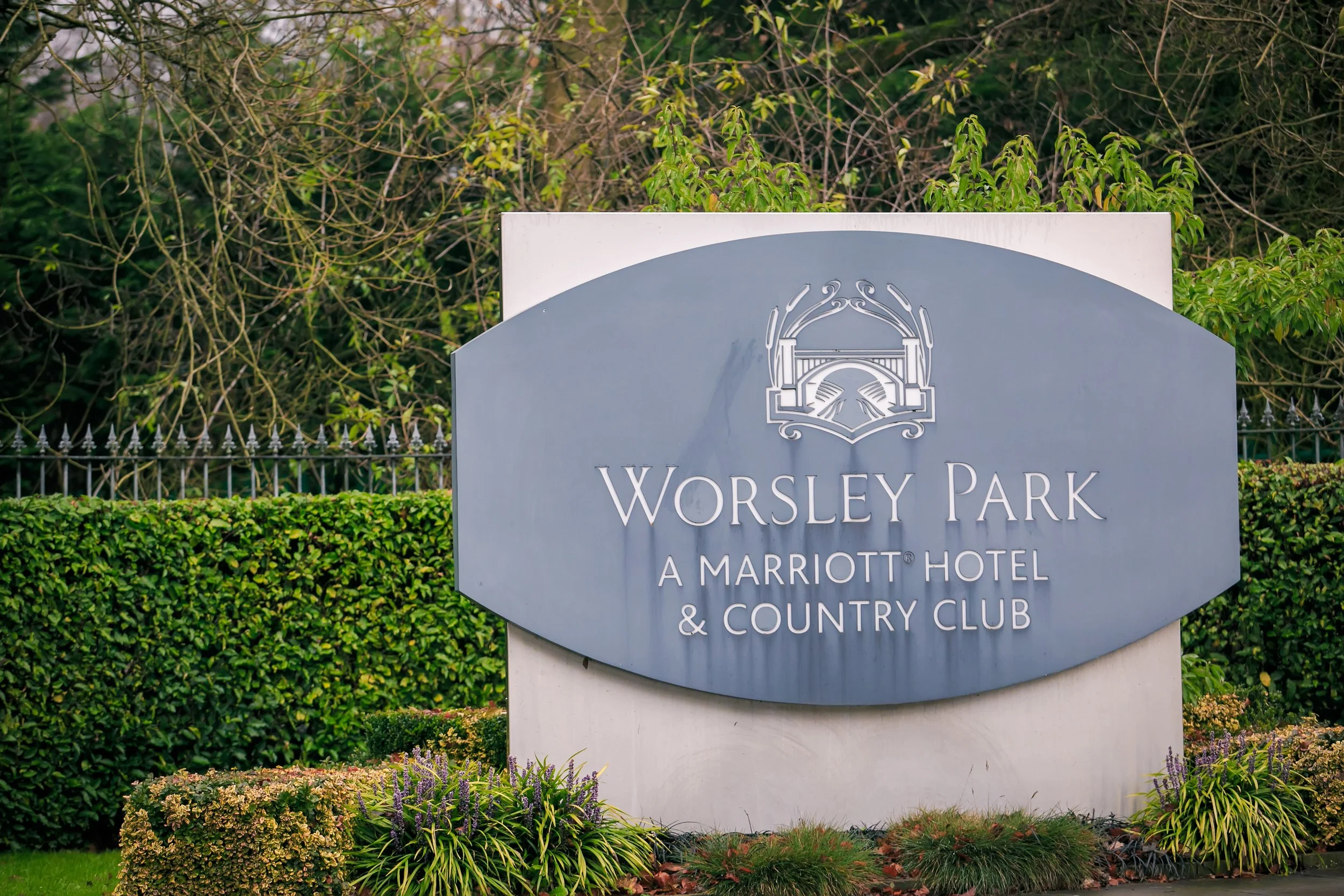 worsley marriott hotel wedding venue sign