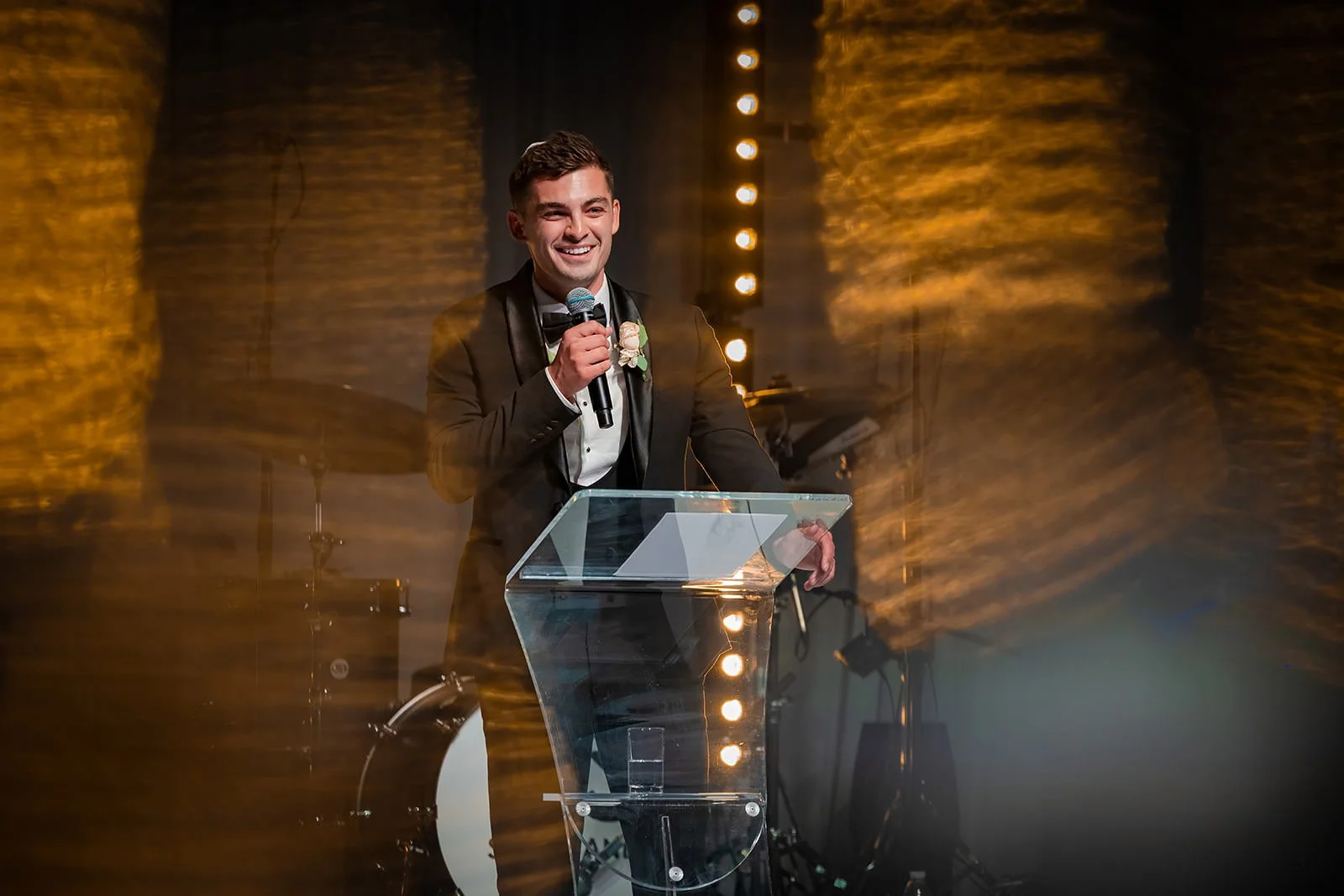 groom speech during wedding reception at manchester deansgate hotel