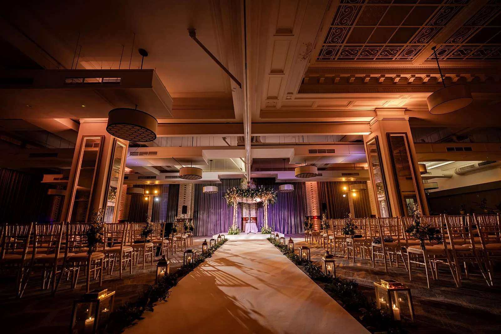 kimpton clocktower manchester wedding ceremony ballroom set up