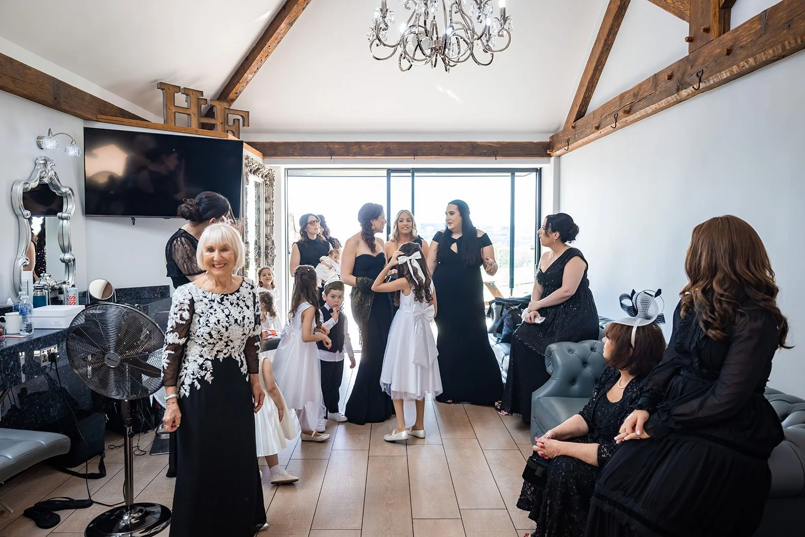 bridal prep at heaton house farm wedding venue in macclesfield