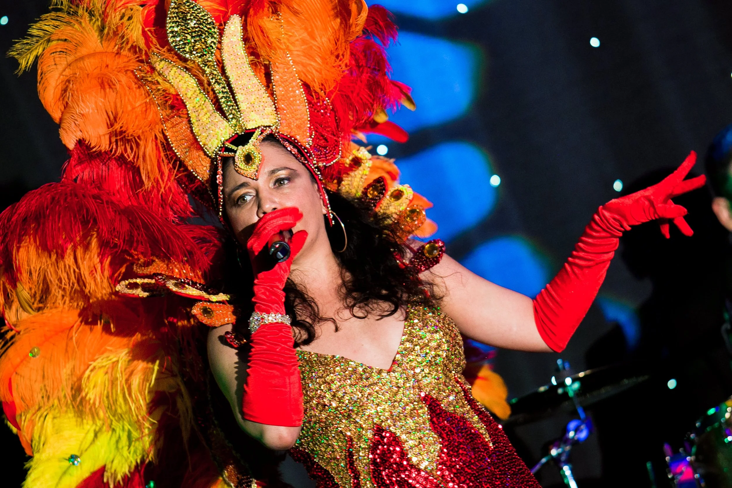 showgirl performing at charity event