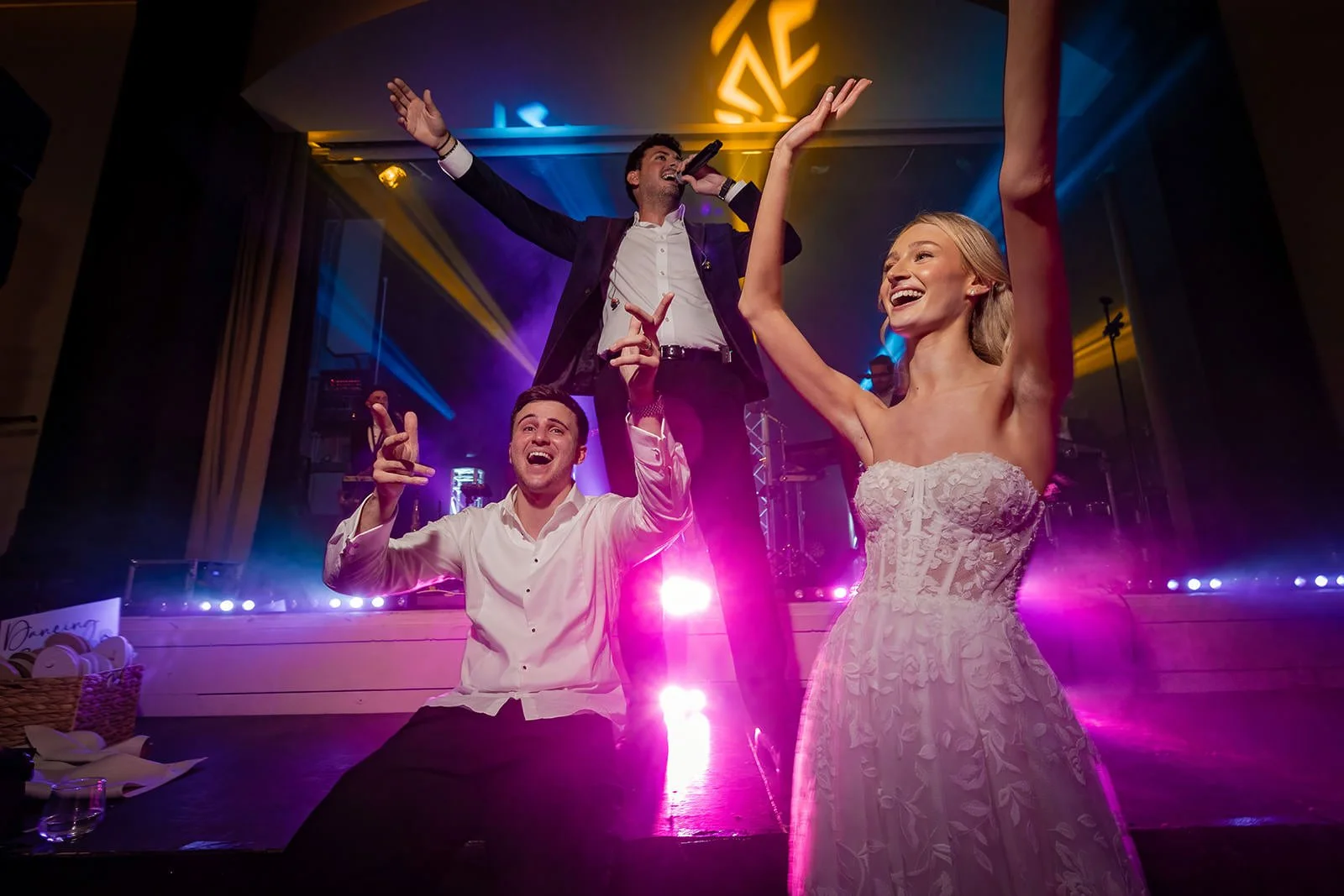 bride and groom dancing during wedding reception party at mercure manchester piccadilly