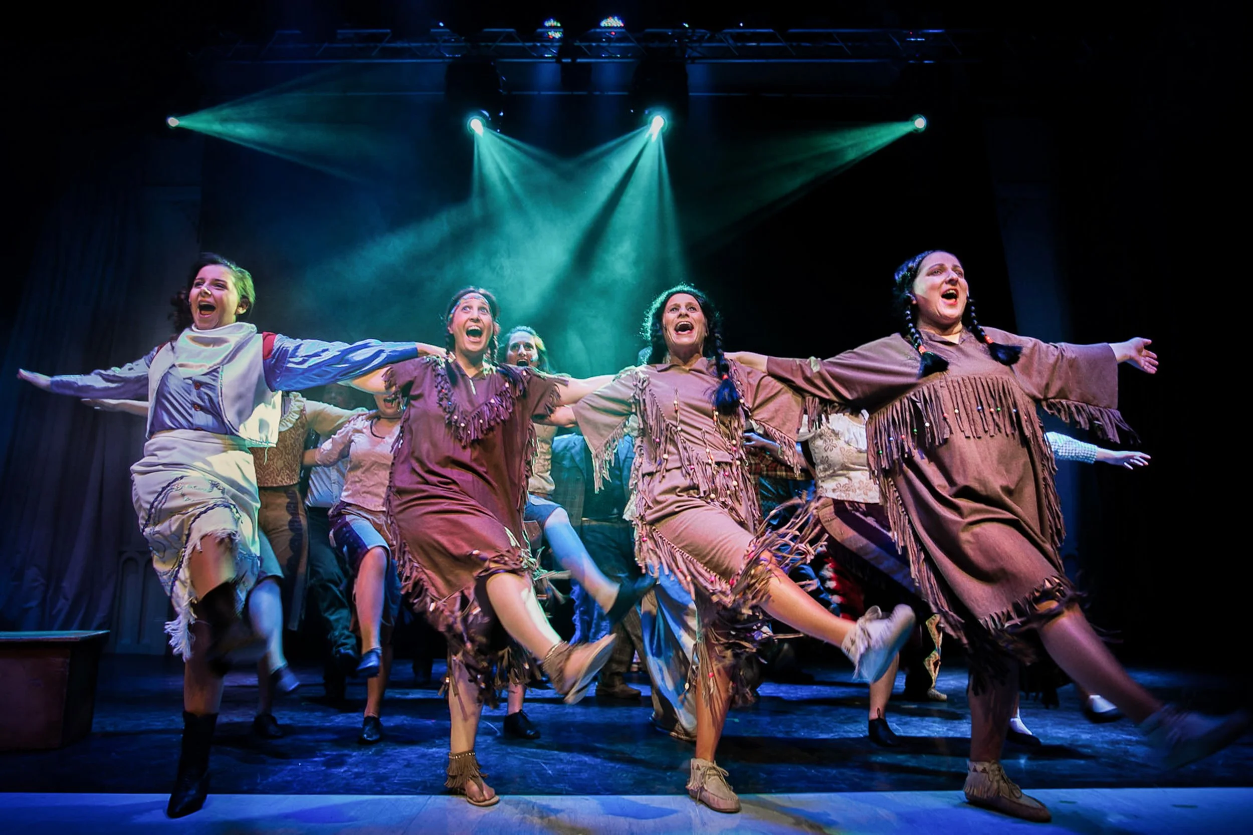 annie get your gun chorus performance on stage musical theatre production photography