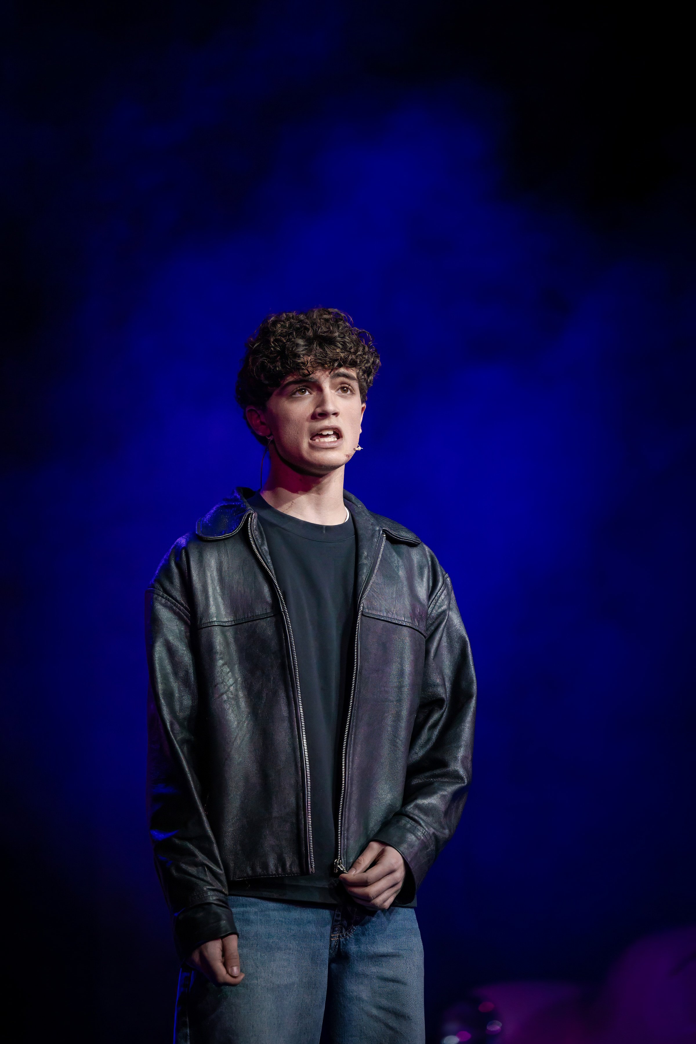 grease musical theatre production photography on stage with lighting