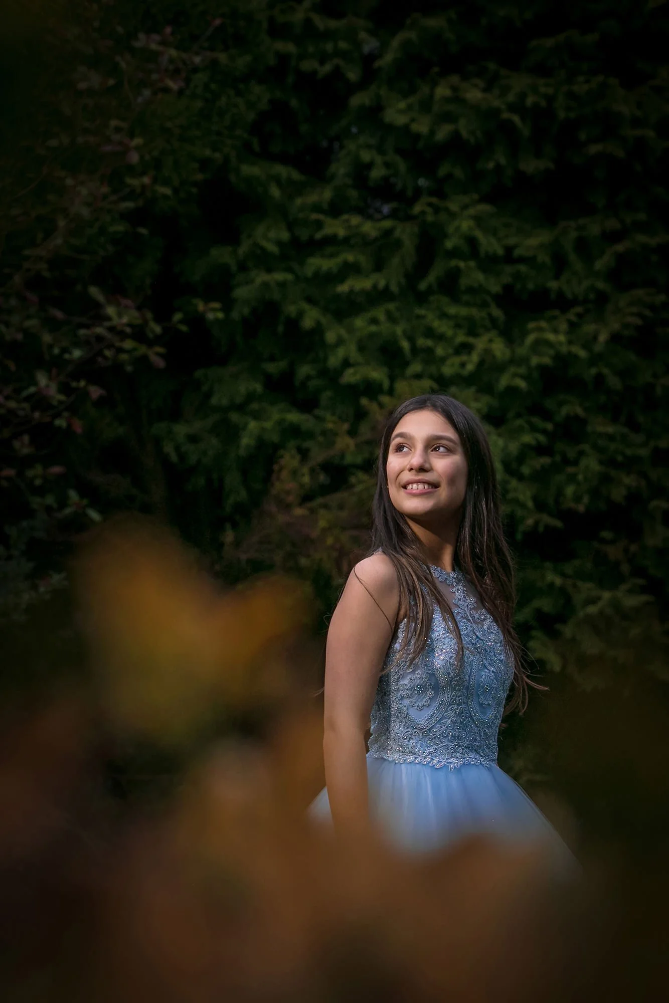 portrait of girl in garden