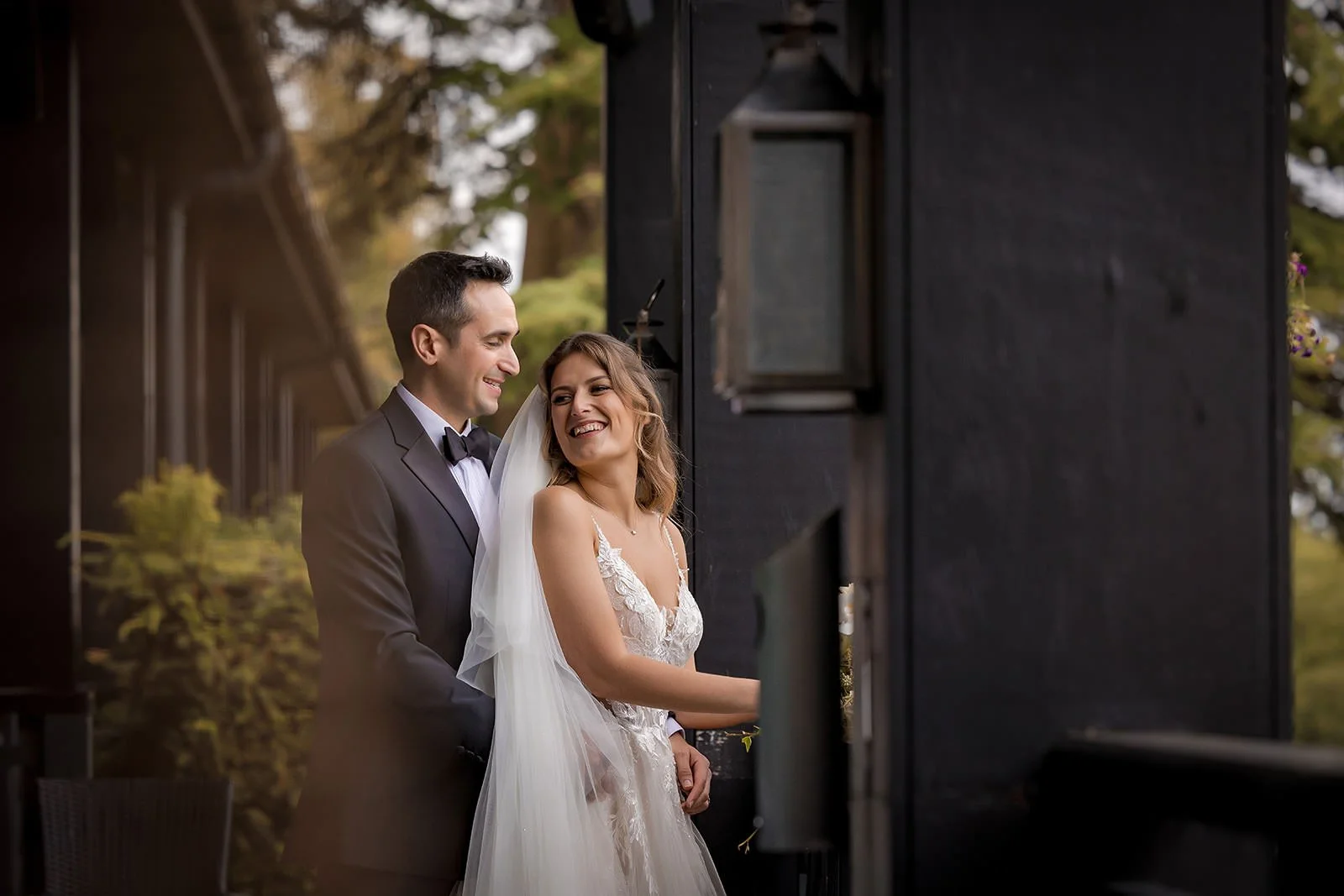 bride groom newlywed couple portrait during wedding at mere golf resort in cheshire