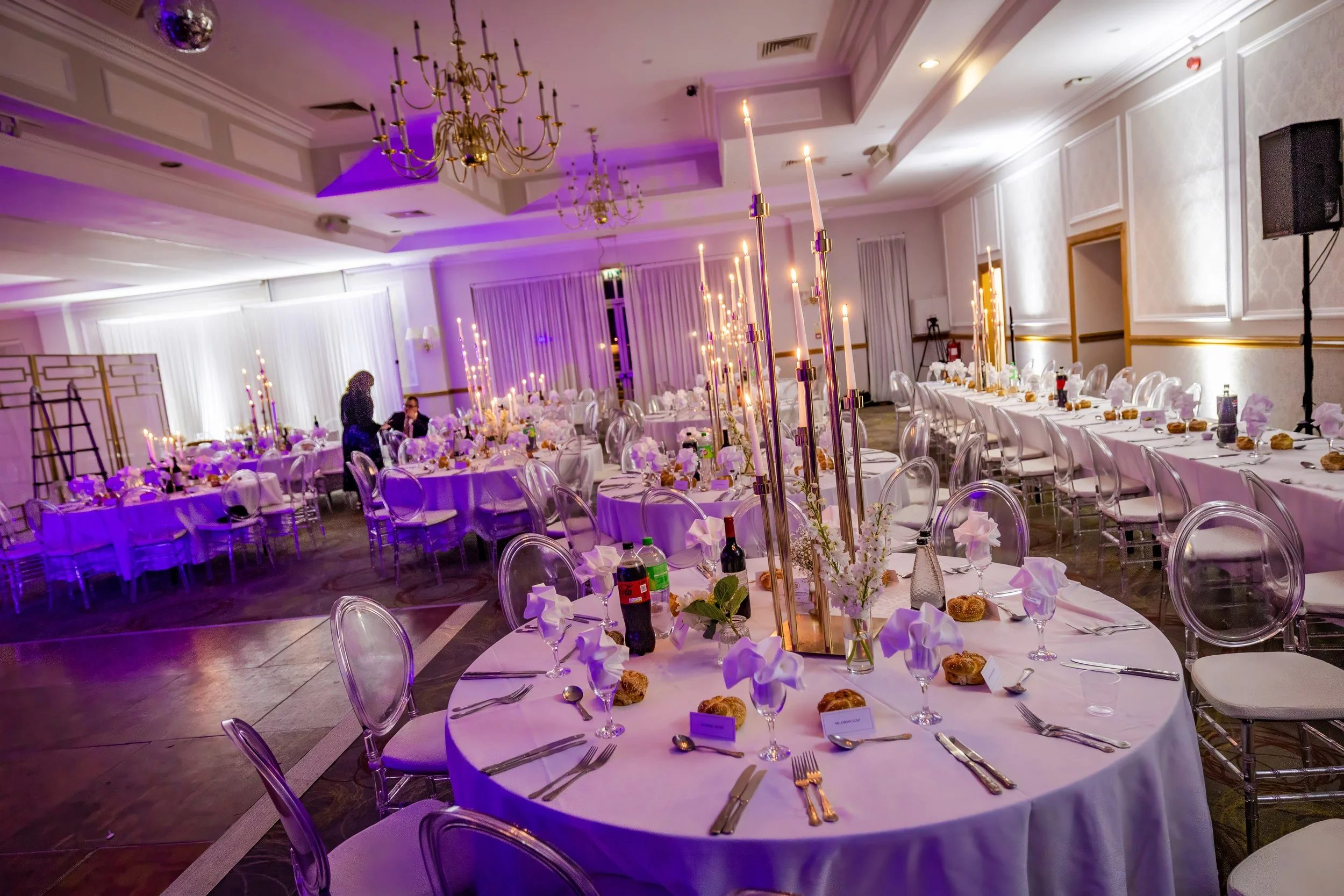 penine suit reception room set up at last drop village wedding venue in bolton