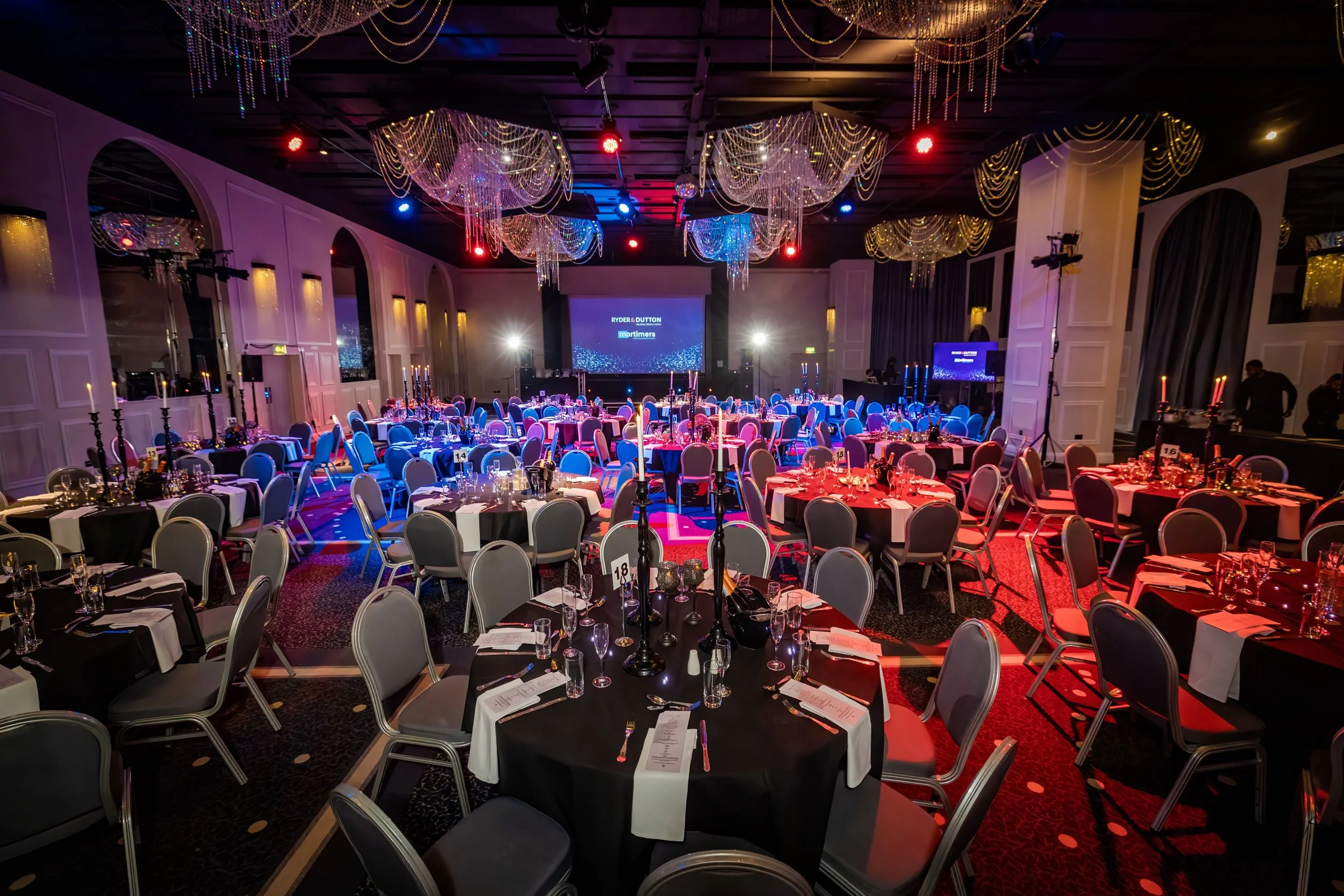 awards ceremony dinner event room set up photograph