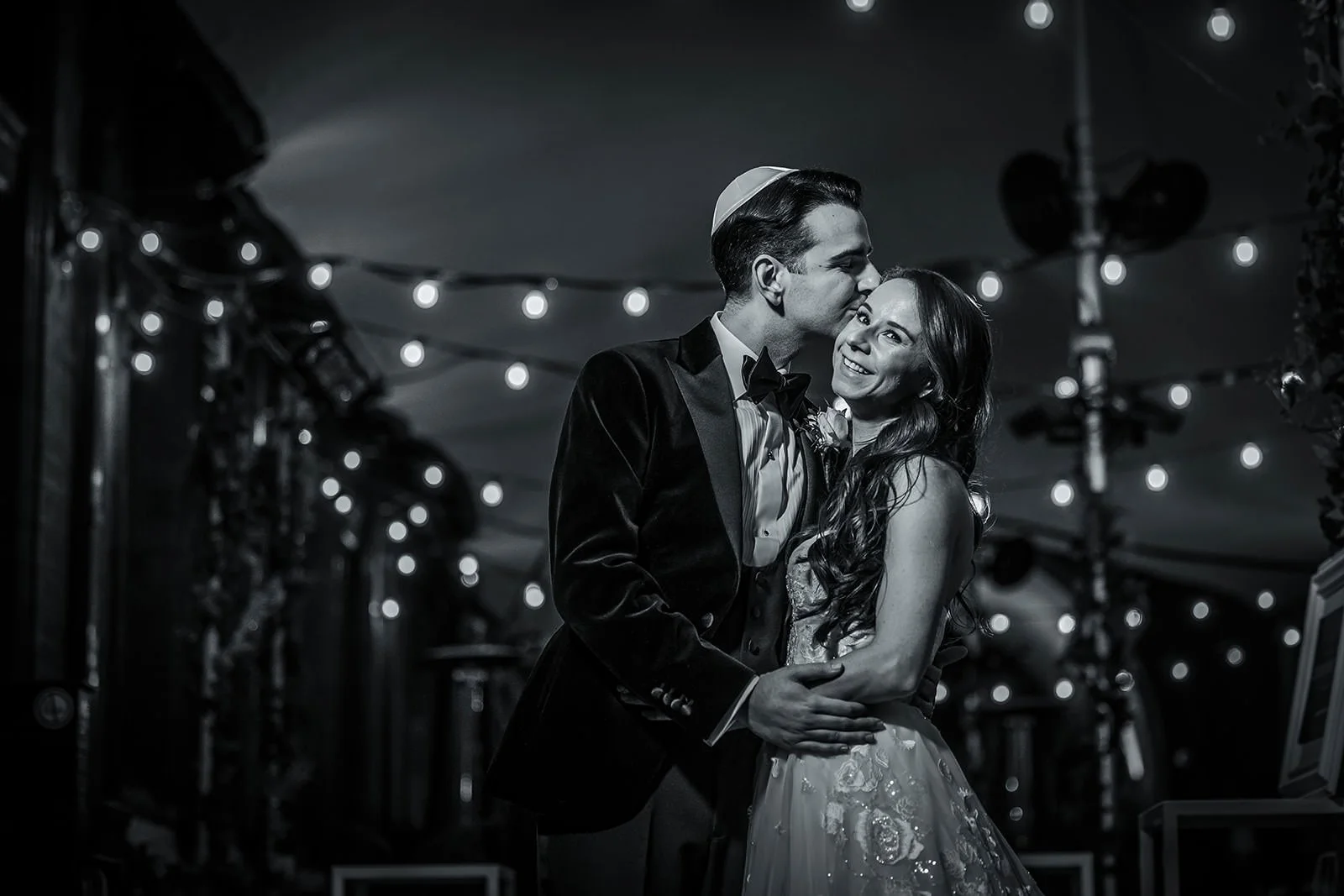 bride and groom newlywed couple portrait at kimpton clocktower manchester