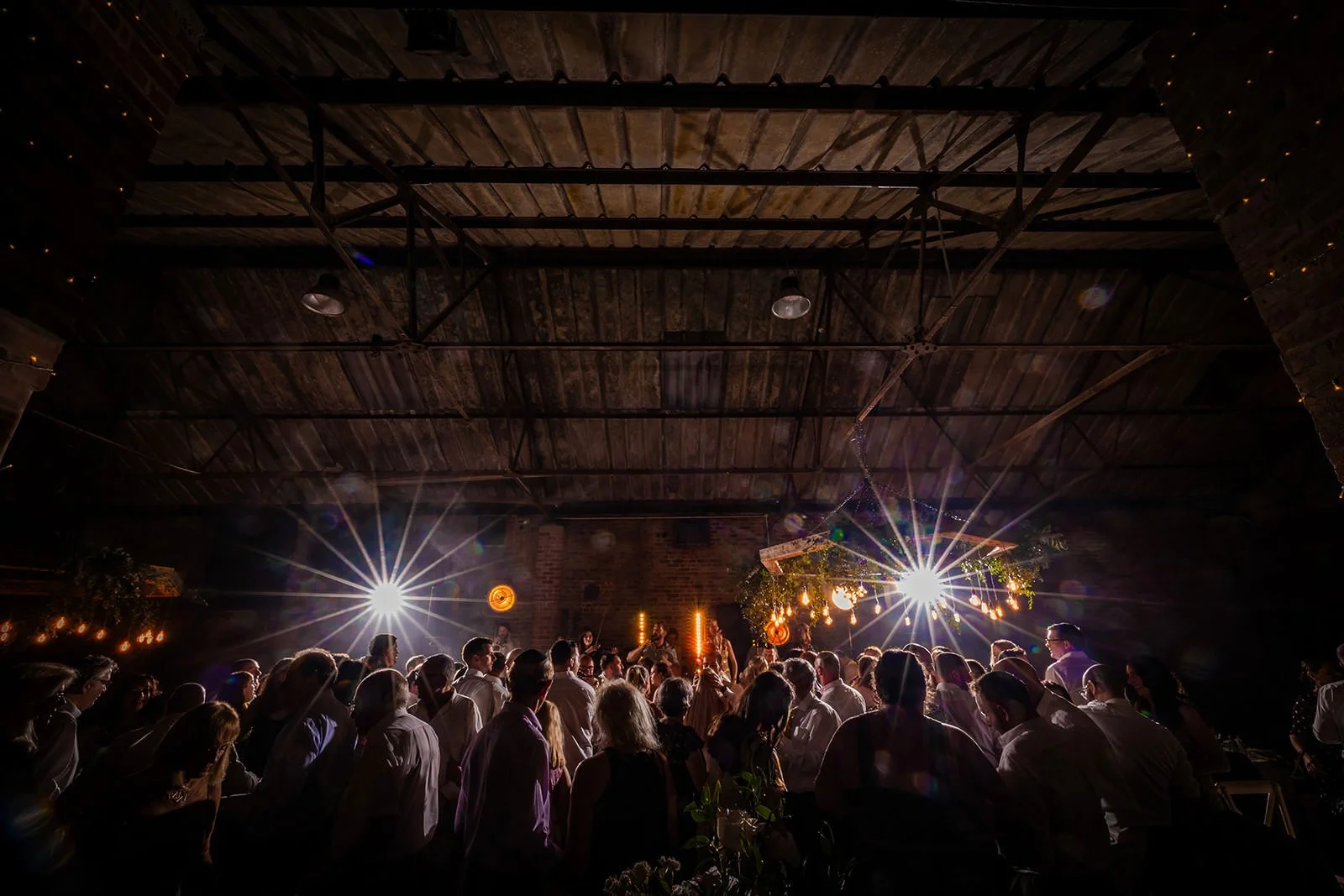 atmospheric reception party at white syke fields in yorkshire