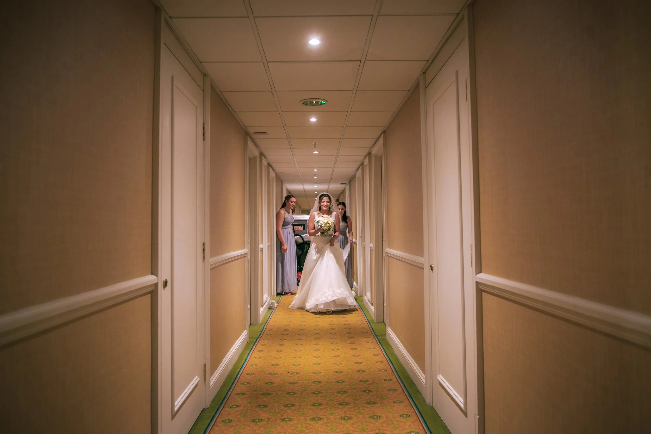 bride finishes bridal prep at worsley marriott hotel