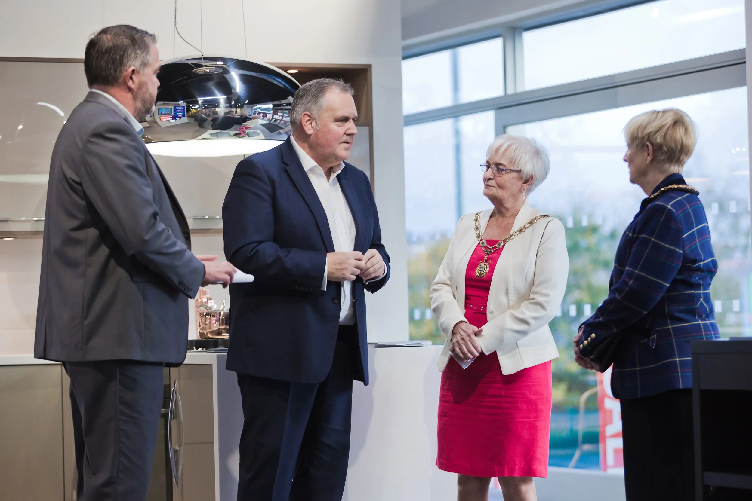 Business networking and PR event inside a showroom environment