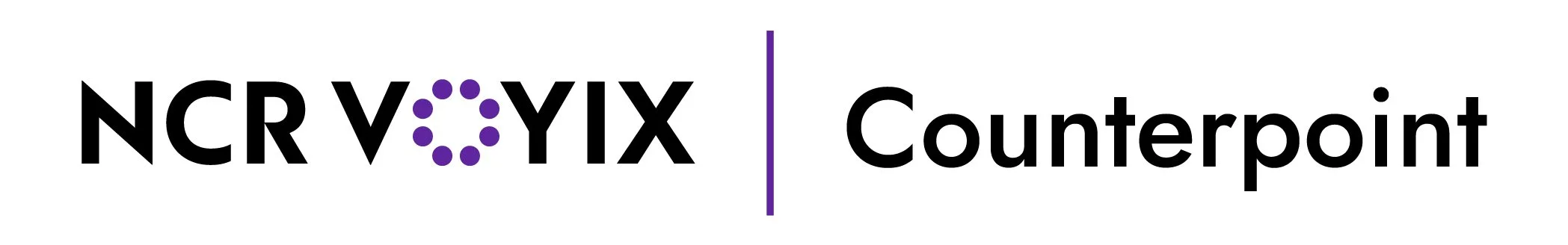 Logo with text 'NCRVOYIX Counterpoint' separated by a purple line.