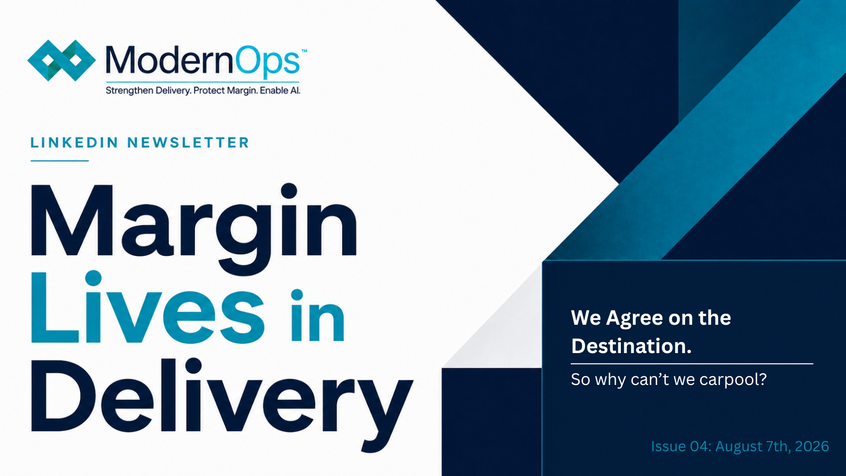 We Agree on the Destination. So why can't we carpool?