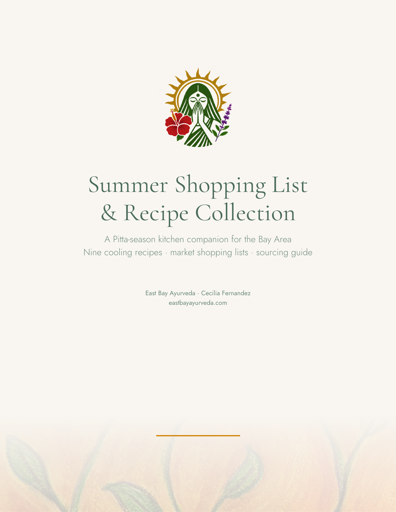 EBA Summer Shopping List and Recipe Collection