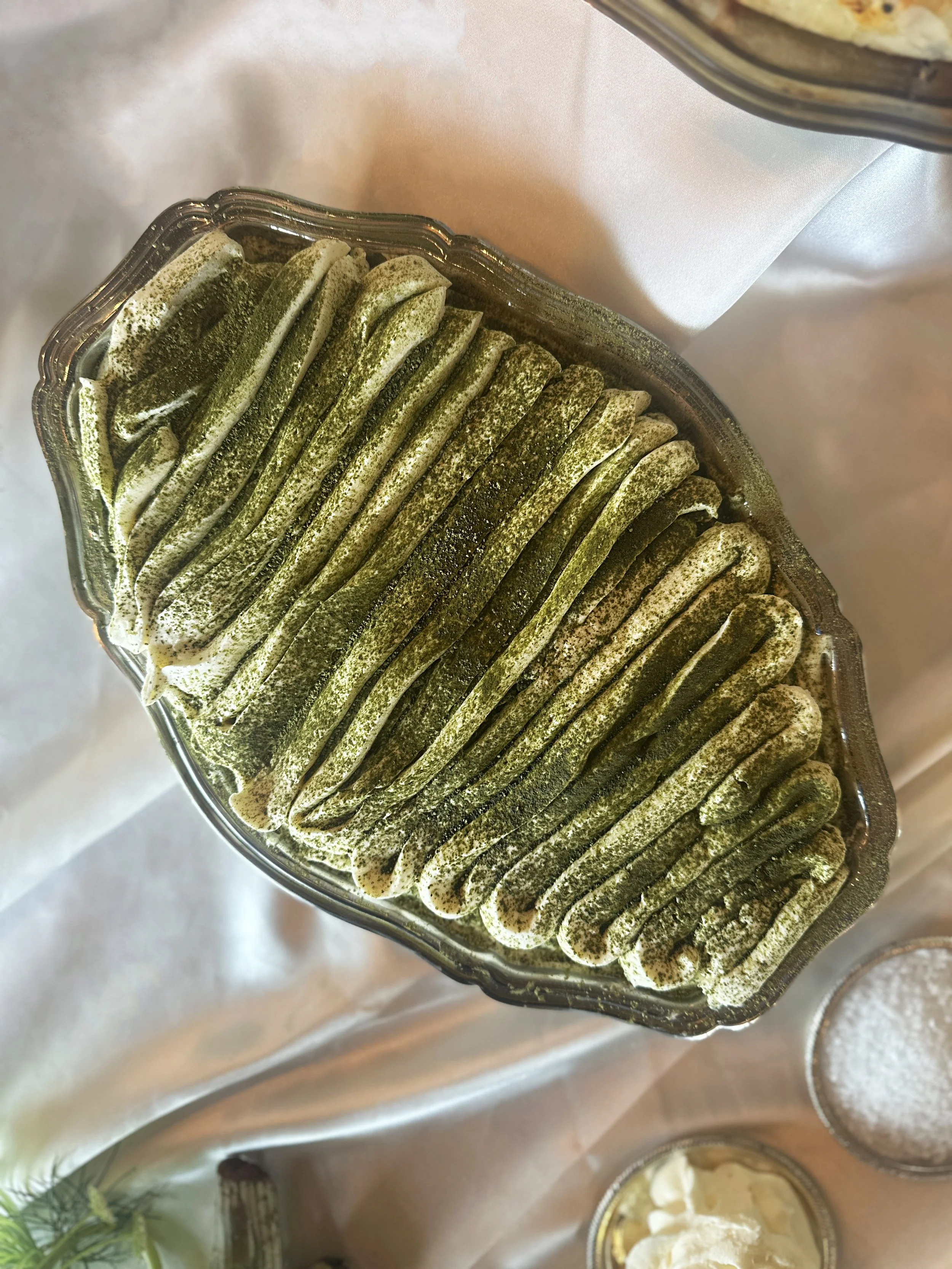 Tiramisu au matcha et citron et huile d'olive