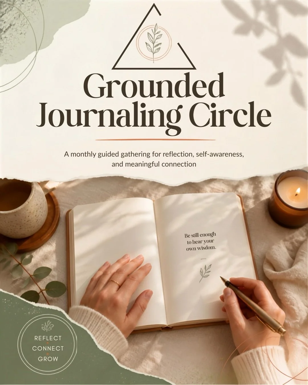 I&rsquo;m so excited to finally share this with you. 🤍

After a long time in the making, I&rsquo;m happy to announce the launch of Grounded Journaling Circle&mdash;a monthly gathering created to help you slow down, reflect, reconnect, and grow in a 