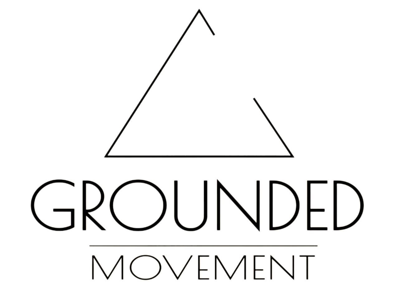 grounded movement logo, links to home page