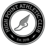 High Point Athletic Club logo featuring a stylized flame inside a circular border with the club's name and establishment year 2018