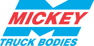 Mickey Truck Bodies logo in red and blue text.