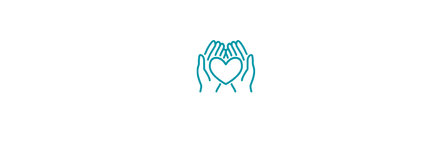 Line drawing of two hands forming a heart shape, with another pair of hands surrounding them.
