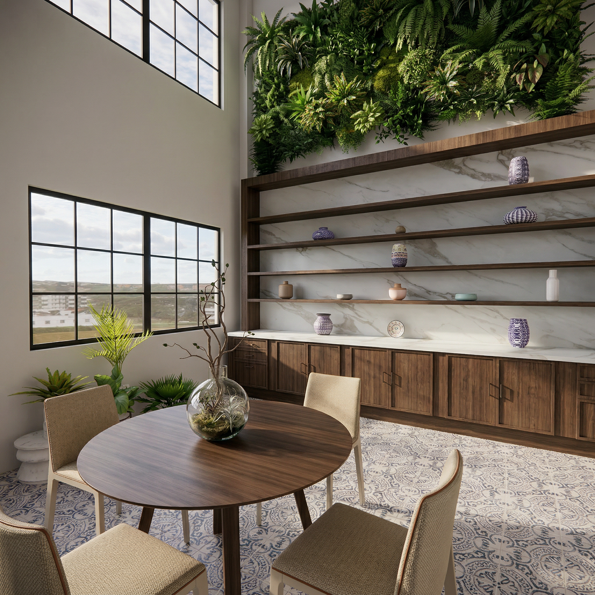 Biophillic craft room design
