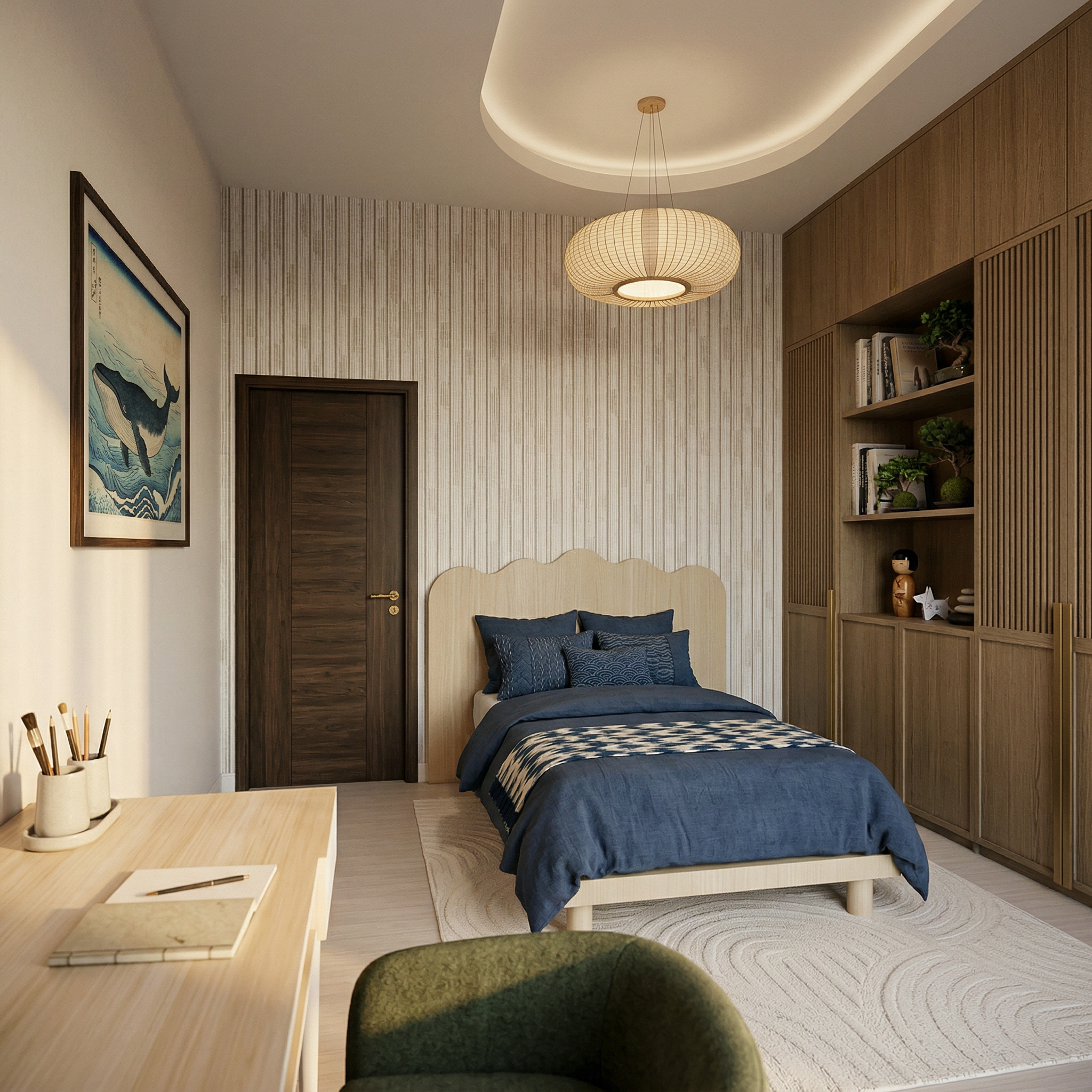 Japandi kids bedroom