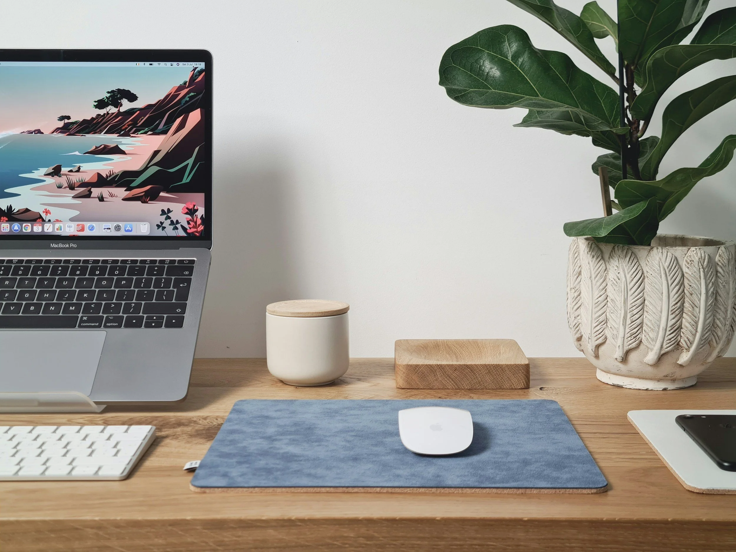 modern desk setup for web design and digital marketing services