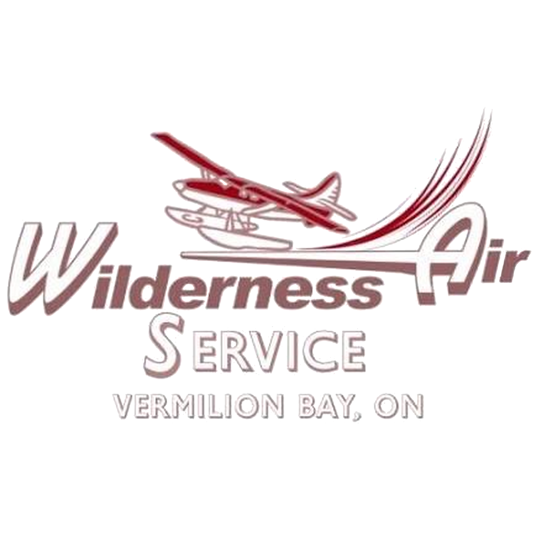 Logo for Wideness Service featuring a stylized paper boat with a red sail, a red harmonica inside, and the text 'Wideness Service' and 'Vermilion Bay, ON' below.