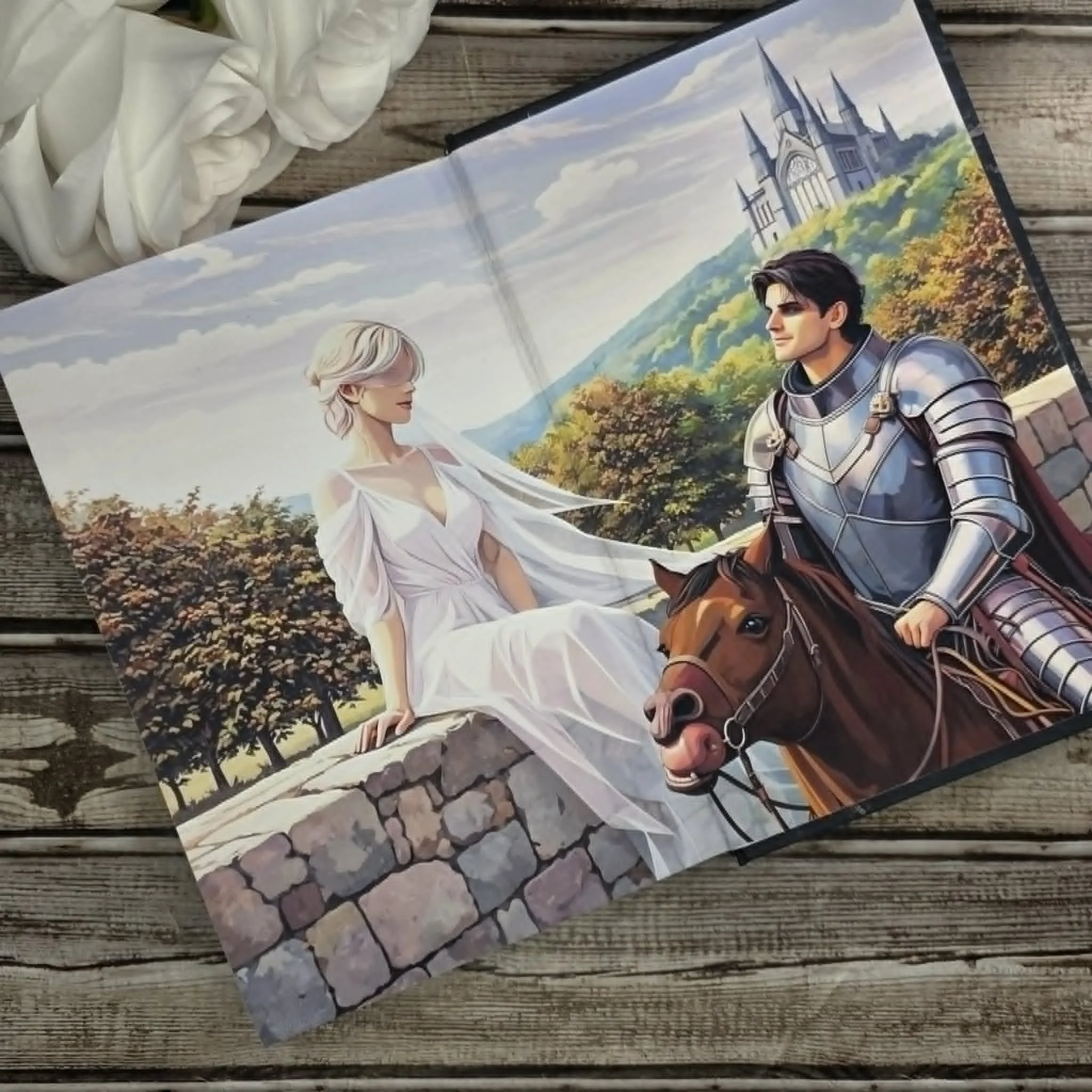 Special Edition The Knight and the Moth back end page featuring Sybil and Rory