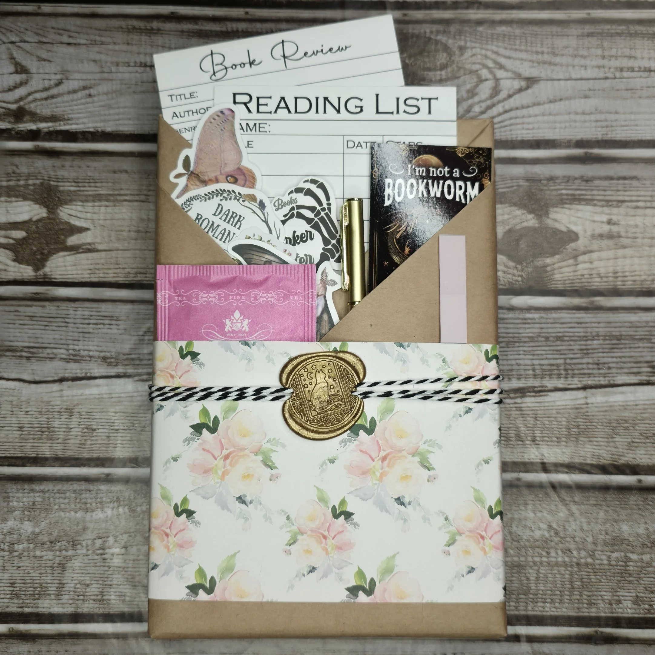 surprise book wrapped in brown paper