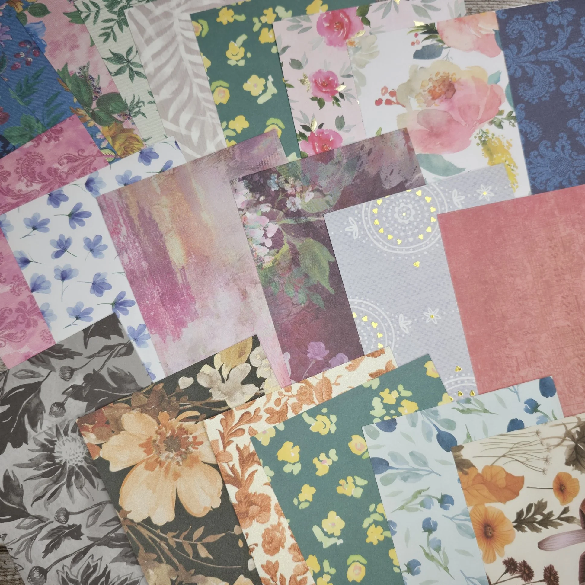 different patterns of scrapbook paper
