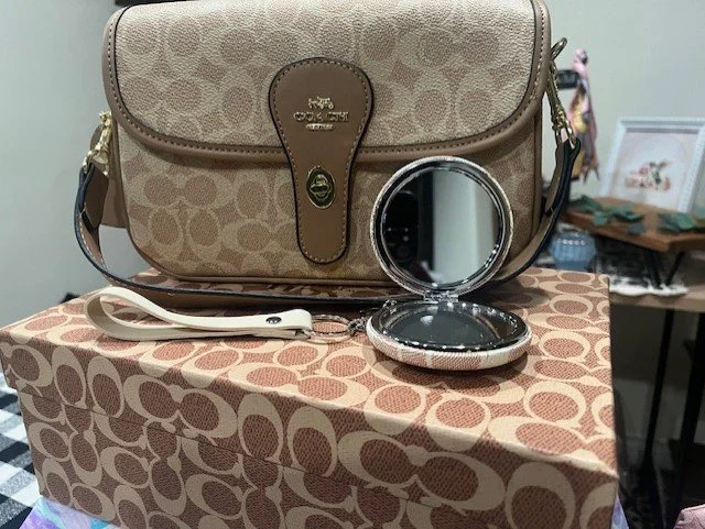 Crossbody Bag with Compact Mirror