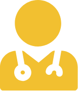 Silhouette of a person wearing a stethoscope around their neck