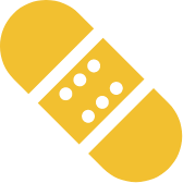 Close-up of a bandage or adhesive wound dressing