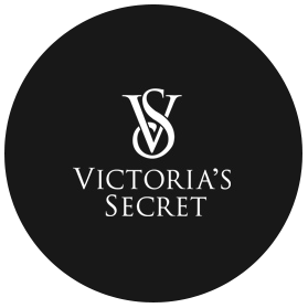 Victoria's Secret logo on a black background featuring stylized letters "VS."