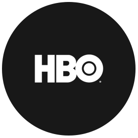 HBO logo on a black background