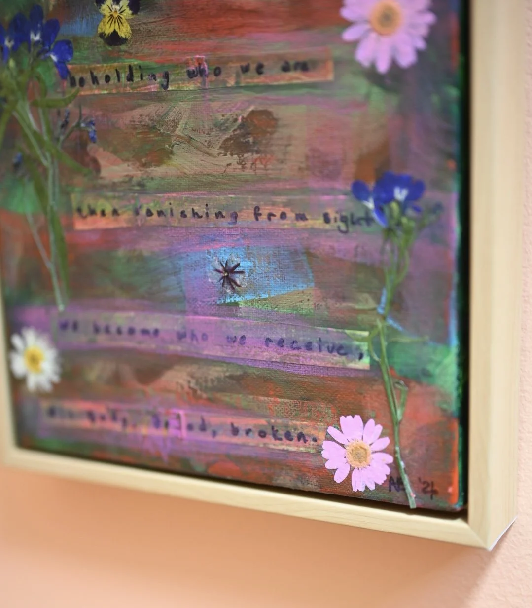 angled detailed shot of Emmaus Road triptych