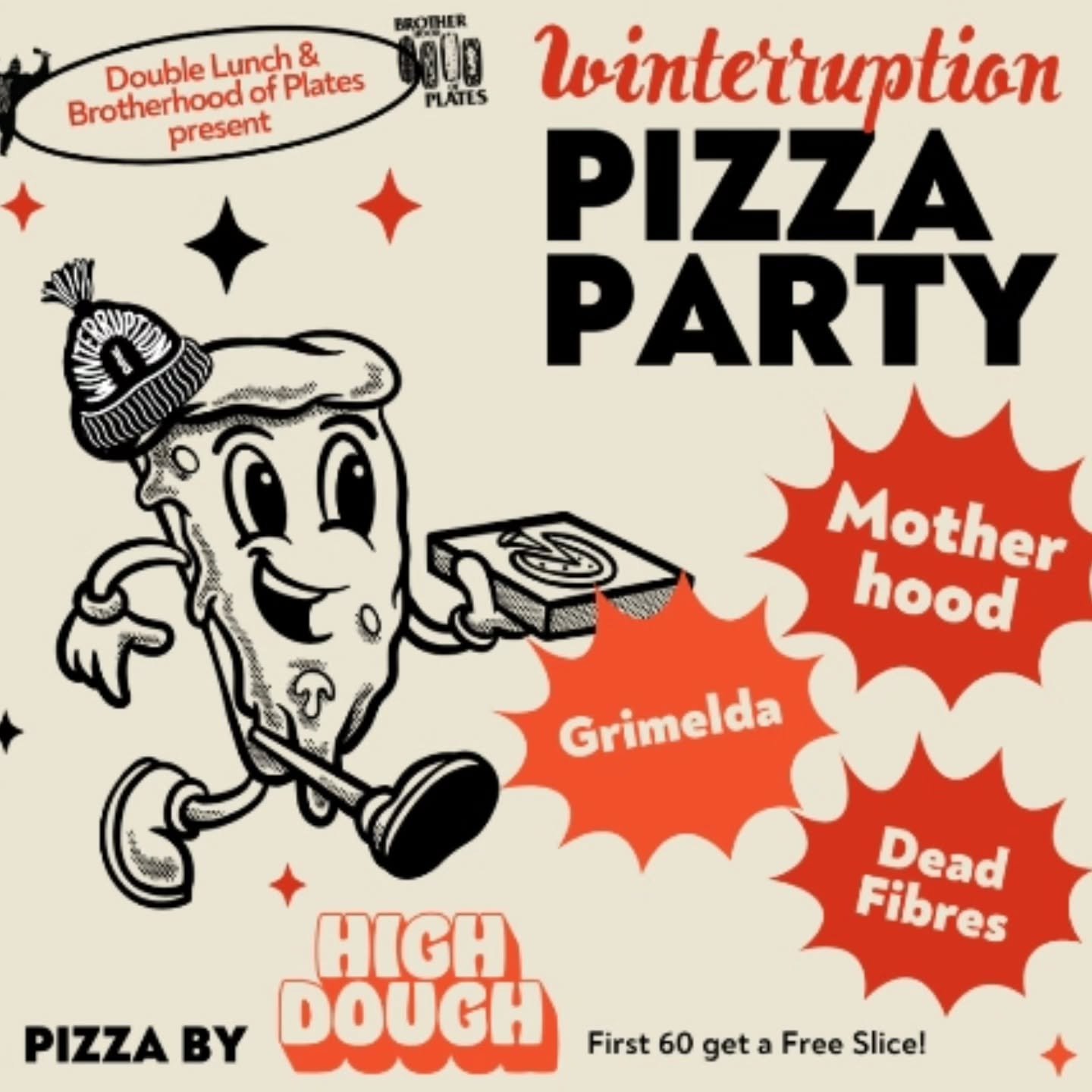Tonight!!!! We are super excited for this one. As always, if you want to come but have no money, hit us up and we will get you in! Art is for everyone. 

Motherhood! Grimelda! Dead Fibres! Detroit style pizza!

AT CKUA!

@winterruptyeg
@mightymightym