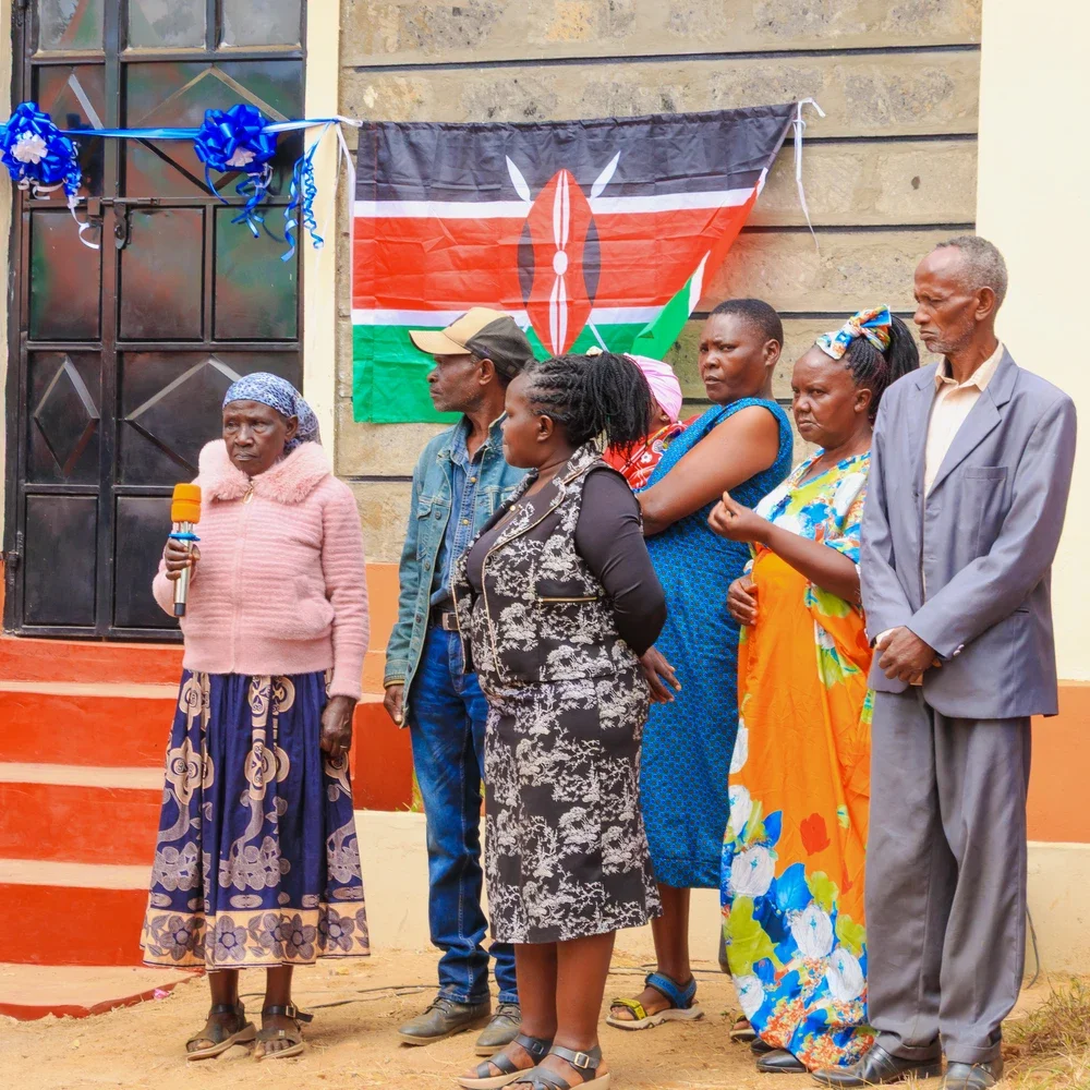 Local leaders in Kiteta who helped coordinate and build the Ndithini center