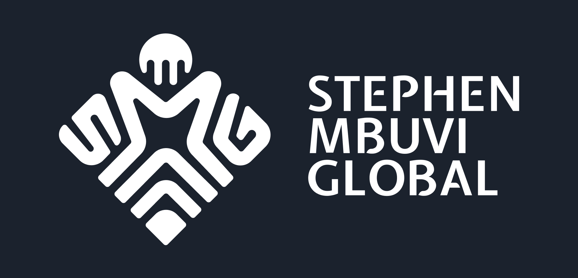 SMG logo in white color with navy blue background
