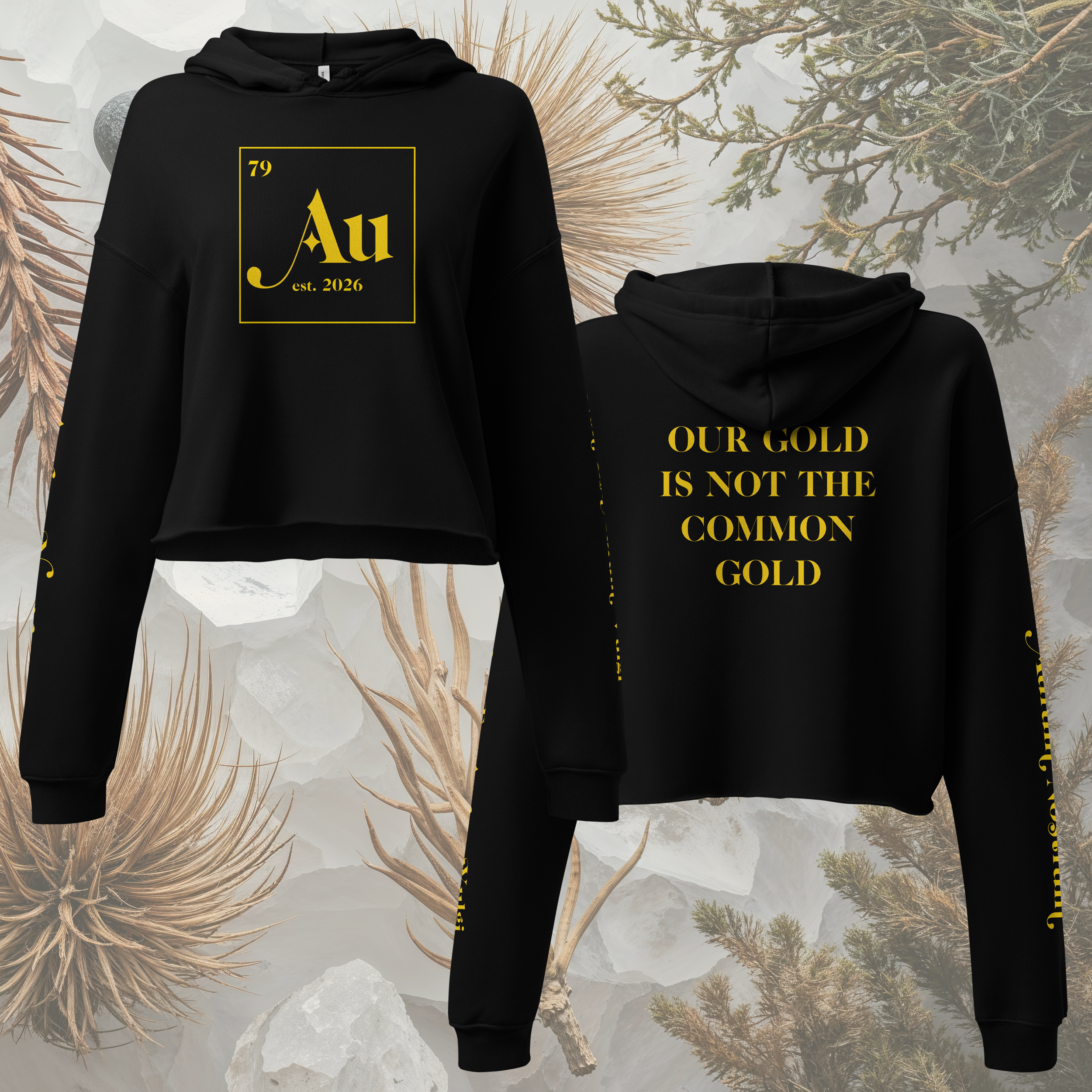 Our Gold Premium Cropped Hoodie