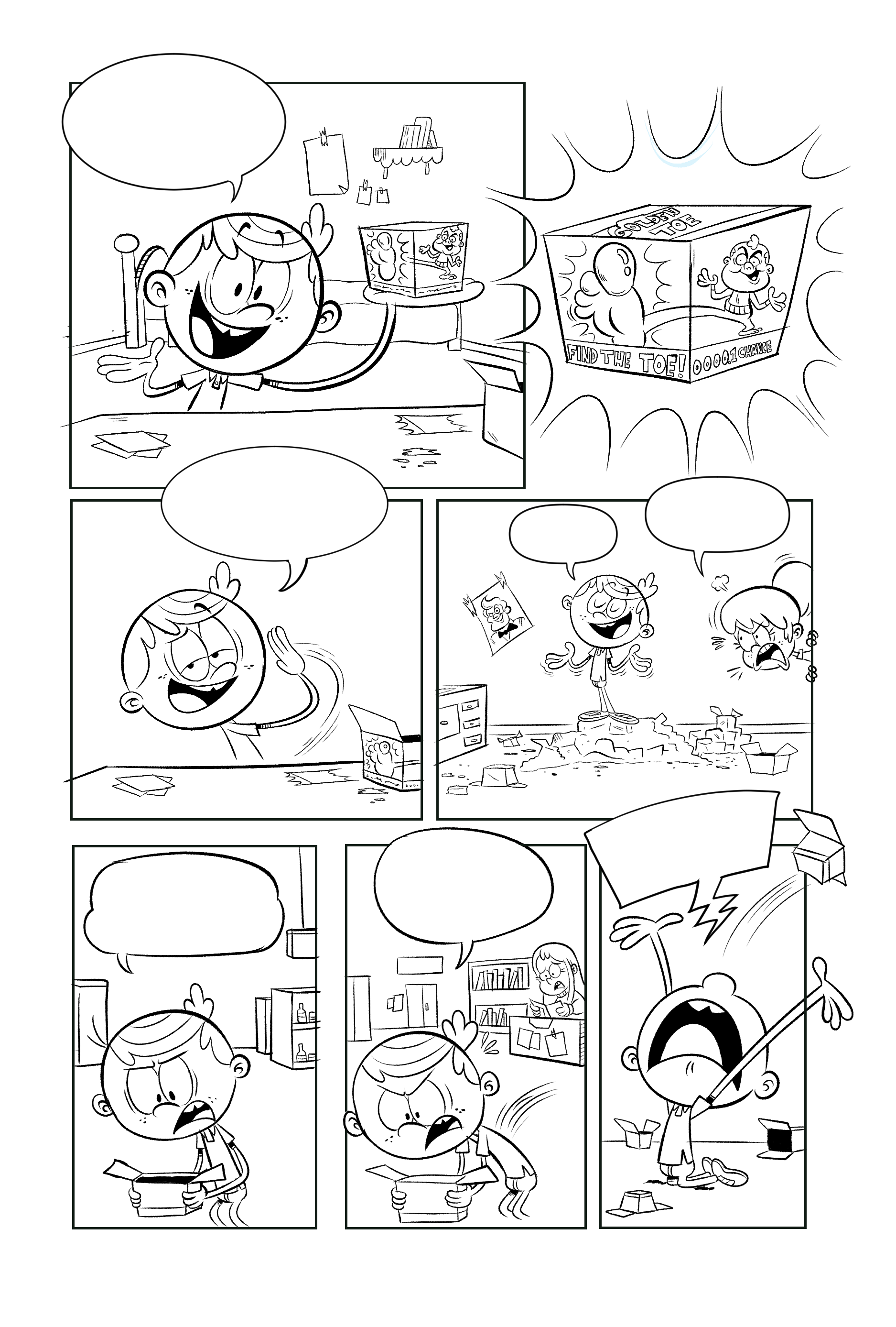 Sketch and Inkwork for "The Loud House Comics - #26"