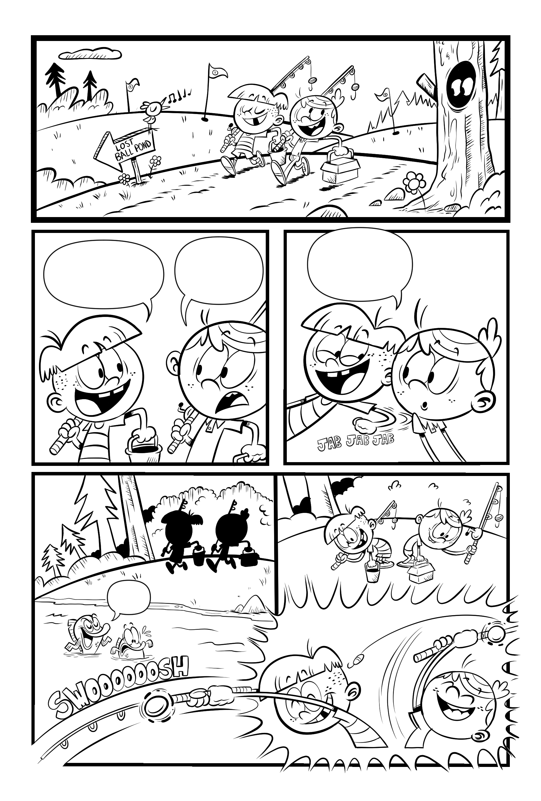 Sketch and Inkwork for "The Loud House Comics 25th Anniversary Issue"