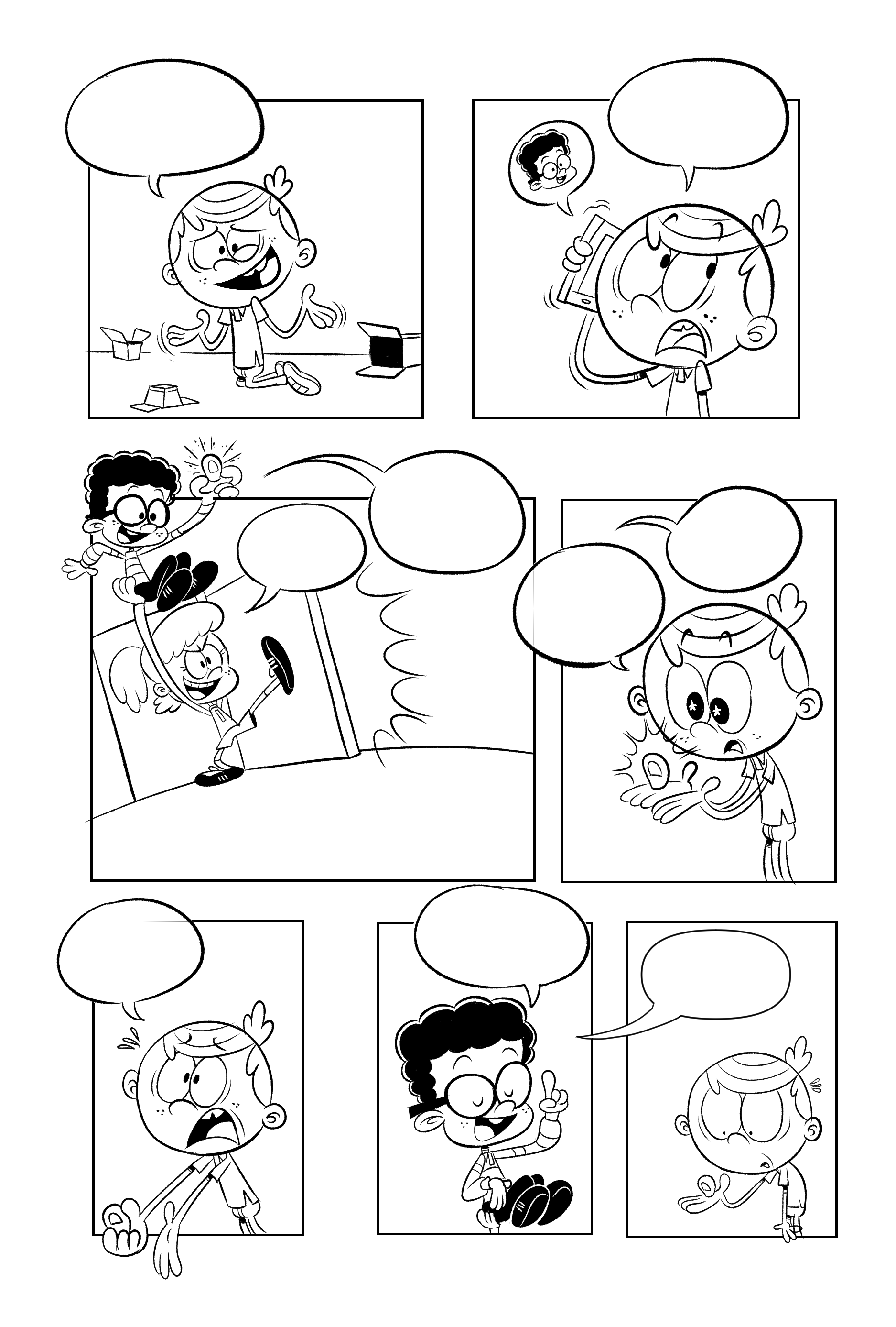 Sketch and Inkwork for "The Loud House Comics - #26"