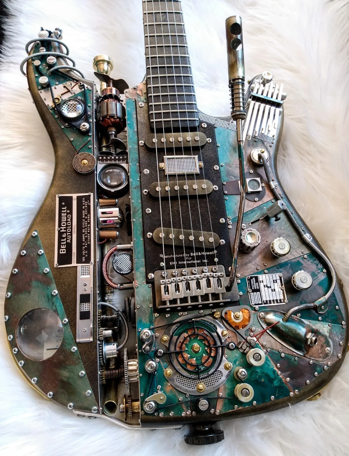 Bell & Howell Autoload Gold Steampunk Guitar