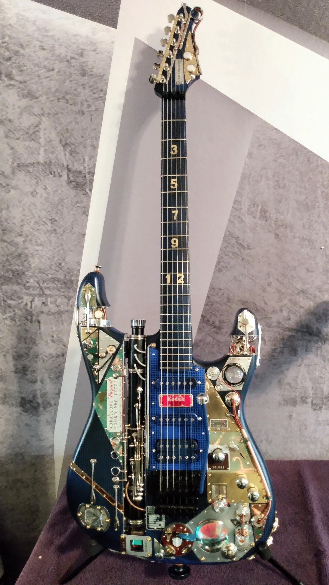 Blue Floyd Steampunk Guitar