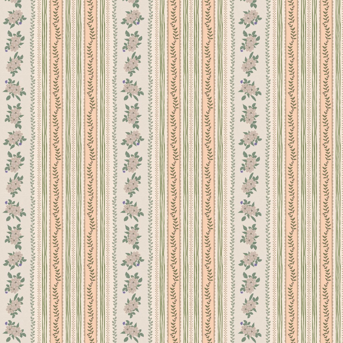 Woven Ribbons coordinating surface pattern featuring softly interwoven botanical-inspired lines from the Memories in Bloom Spring collection.