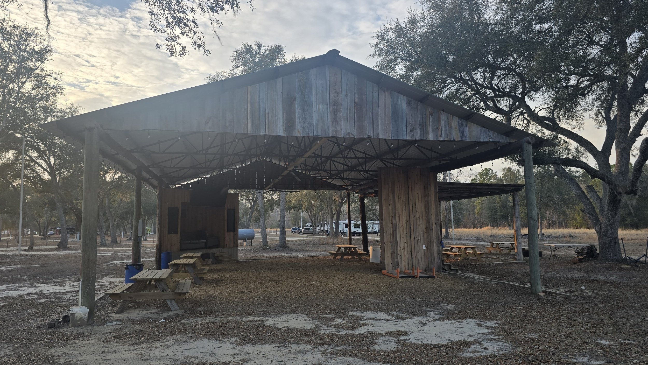 The event pavilion side view 